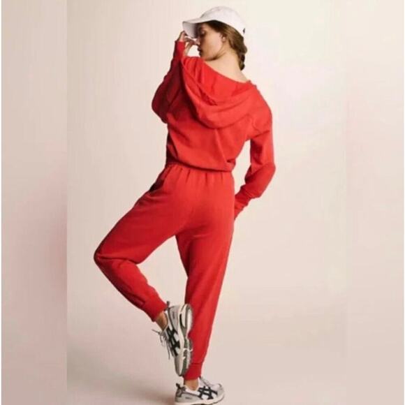 NWT Free People Movement Training Day Jumpsuit Heather Red Size Small - Picture 2 of 7